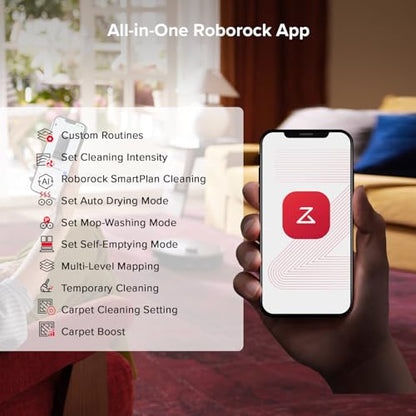 roborock Qrevo S5V Robot Vacuums and Mop, FlexiArm Edge Mopping