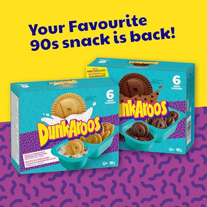 Betty Crocker Dunkaroos Vanilla Cookies with Rainbow Chip Vanilla Frosting, Package of 6 Trays of Dunkaroos