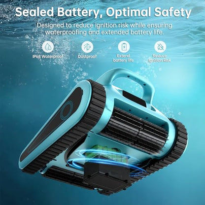 NexTrend Pool Cleaner Robot, Inground Pool Vacuum with 150 Mins Runtime