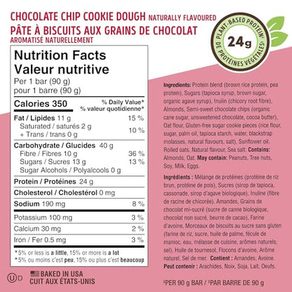 Lenny & Larry's BIG BAR Chocolate Chip Cookie Dough, 24g Protein