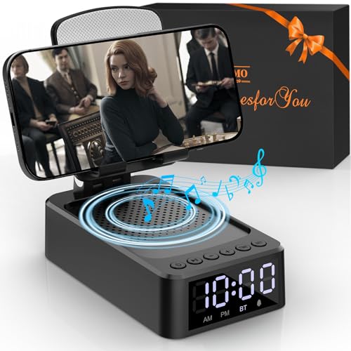 Birthday Gifts for Men, Cell Phone Stand with Wireless Bluetooth Speaker