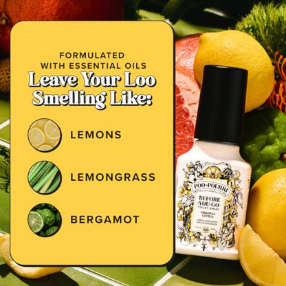 Poo Pourri Boxed Original Citrus, Before-You-Go Toilet Spray, Bathroom Odor Eliminator Freshener 59ml - CA