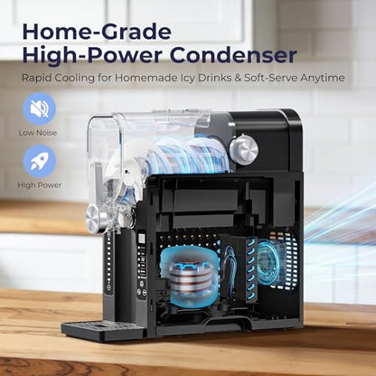 NEOISM Slushie Machine for Home, No Ice Needed Ice Cream Maker, Black