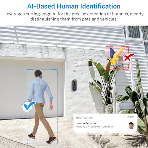 Nexosoar 1080p Wireless Doorbell Camera with Real-Time Alerts
