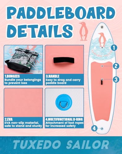 Tuxedo Sailor(10'6'') Inflatable Paddle Board with SUP Accessories