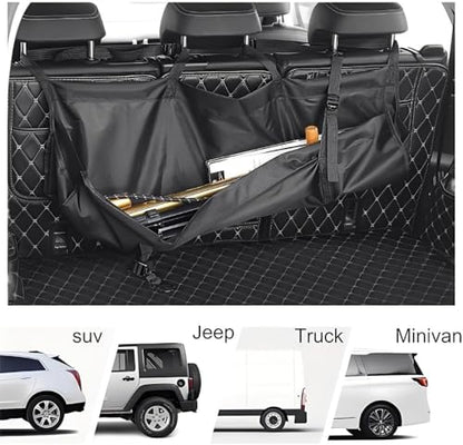 Car Trunk Organizer, Detachable Car Backseat Organizer, Portable Car Interior Accessories, Wear-Resistant Oxford Fabric Hanging Organizer for SUV, Van, Jeep