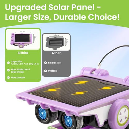 Sillbird Solar Building Robot Kit, 12-in-1 STEM Gift for Boys Aged 8-14
