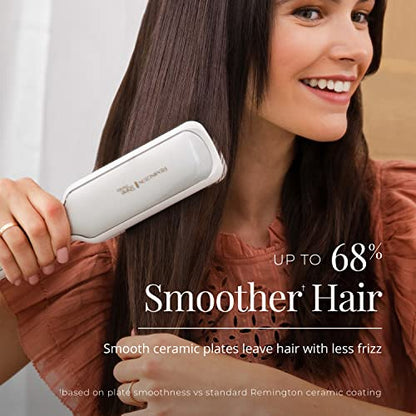 Remington Shine Therapy 2 Inch Hair Straightener, Argan Oil & Keratin | Argan Oil and Keratin Infusion for Smooth Styling, Fast Heat-up, Ideal for Hair Straightening and Styling