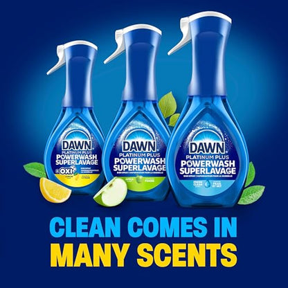 Dawn Powerwash Spray, Dish Soap, Dishwashing Liquid, Fresh, 1 Starter Kit + 3 Refills, 4x473 mL