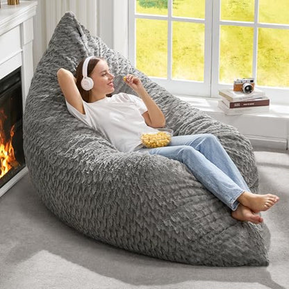 Hobestluk Adult Bean Bag Chair 3 in 1 Convertible Large Bean Bag Sofa