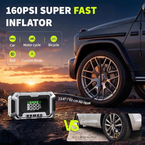 W310 Real 4000A Jump Starter with Air Compressor, Car Battery Booster Pack