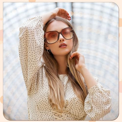 HEQU 4 Pcs Women Oversized Sunglasses UV400 Protection Lens Sun Glasses