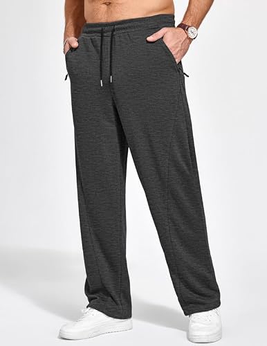 TARAINYA Men's Sweat Pants Baggy Wide Leg Athletic Joggers with Pockets