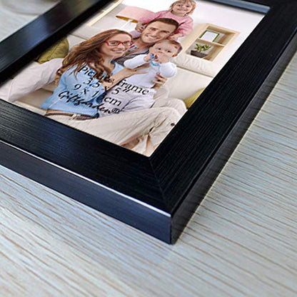 Giftgarden 12 Packs 3.5x5 Black Picture Frame Set with Picture Mount for Table Display and Wall Decor
