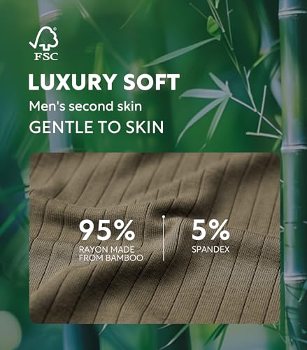 DAVID ARCHY Bamboo Rayon Boxer Briefs for Men, 2X Breathable Underwear with Functional Fly, Anti-Chafing Cooling Mens Underwear 4 Pack