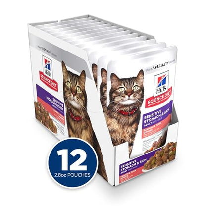 Hill's Science Diet, Sensitive Stomach & Skin, Adult, Wet Cat Food