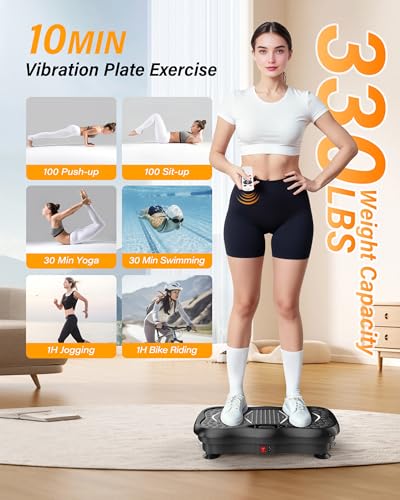 Vibration Plate Exercise Machine for Weight Loss, 330 Lbs Capacity