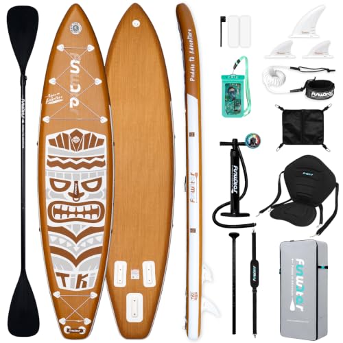 FunWater Inflatable Stand Up Paddle Board with Beginners SUP Accessories | 11'6 SUP,Anti-Slip EVA Deck,Versatile Yoga/Family Inflatable Paddle Boards for Adults & Youth of All Skill Levels