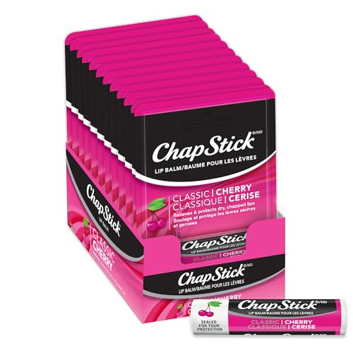 ChapStick Cherry Lip Balm, Pack of 12