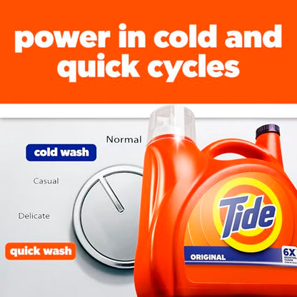 Tide Laundry Detergent Liquid, Original Scent, Works on 100% of Common Stains, Laundry Soap, Liquid Laundry Detergent, 100 Loads, 3.9 L (Pack of 2)