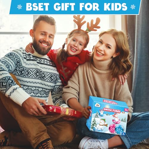 ZMLM 2 Pack Snow Tube for Sledding - 36" Inflatable Snow Sled for Kids | 36" Snow Tubes Heavy Duty Blow Up Tube with Handles Toddler Adults Outdoor Winter Toys Gift for Tubing Sled Sport Supplies