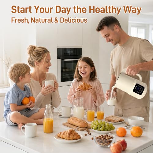 Ariceck 1.2L Automatic Nut Milk Maker, 8-in-1 Soy & Almond Milk Machine
