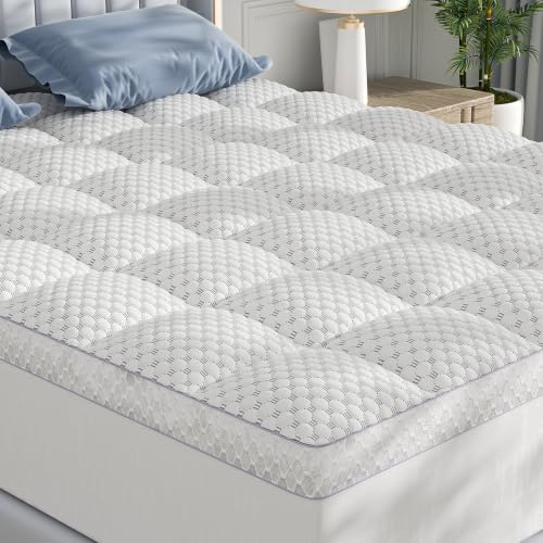 BEDELITE King Mattress Topper, Thick Pillow Top Mattress Pad Bed Cover
