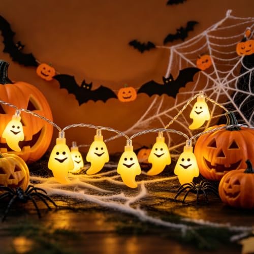 Halloween Decor Outdoor Indoor Fairy Ghost String Lights 16.4ft 30 LED