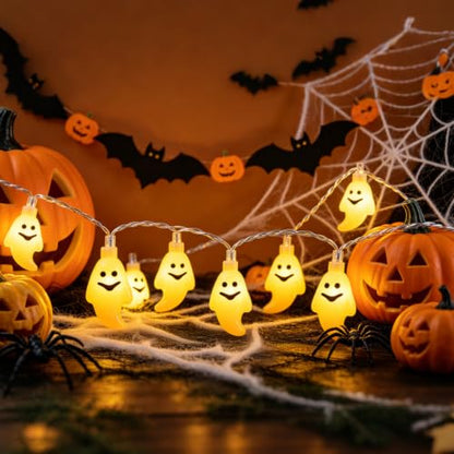 Halloween Decor Outdoor Indoor Fairy Ghost String Lights 16.4ft 30 LED