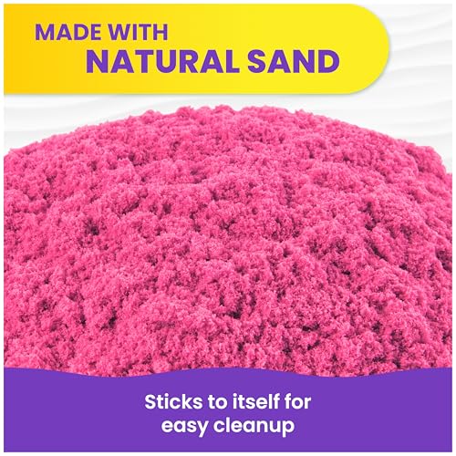 Kinetic Sand 2lb Pink, Moldable Play Sand Sensory Toys, Ages 3+ | Squish, Mold, Shape & Flow Play Sand, Resealable Bag for Easy Storage, Creative Open-Ended Play, Birthday Gifts for Kids
