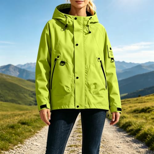 Generic Rain Jacket Women Lightweight Waterproof Windbreaker Raincoats