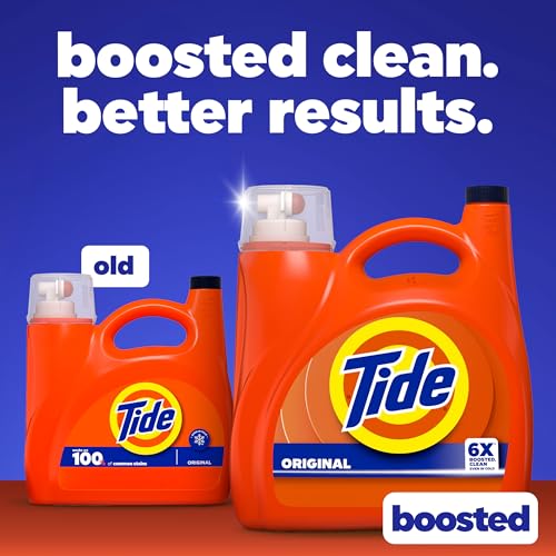 Tide Laundry Detergent Liquid, Original Scent, Works on 100% of Common Stains, Laundry Soap, Liquid Laundry Detergent, 100 Loads, 3.9 L (Pack of 2)