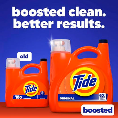 Tide Laundry Detergent Liquid, Original Scent, Works on 100% of Common Stains, Laundry Soap, Liquid Laundry Detergent, 100 Loads, 3.9 L (Pack of 2)