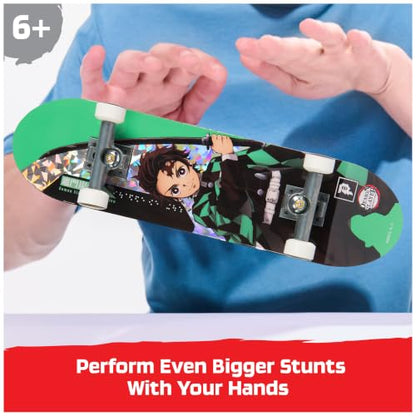 Tech Deck Primitive Demon Slayer Handboard, Mini Skateboard | 9x Larger than a Fingerboard, Hands Only, Authentic Graphics, Die-Cast Trucks, Skateboard Gifts for Kids & Collectors Ages 6+