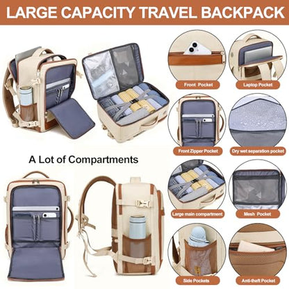 Travel Backpack for Women, Carry On Backpack Flight Approved