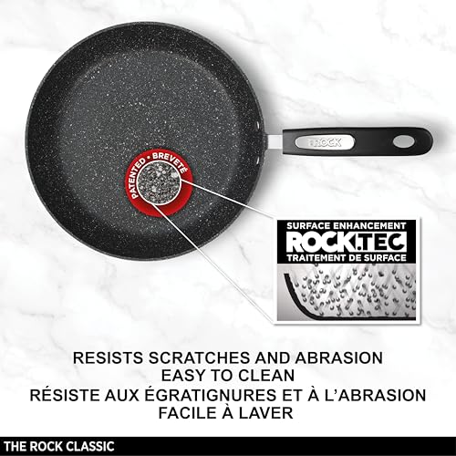 Starfrit The Rock Classic 28cm (11") Fry Pan, Non-Stick, Black