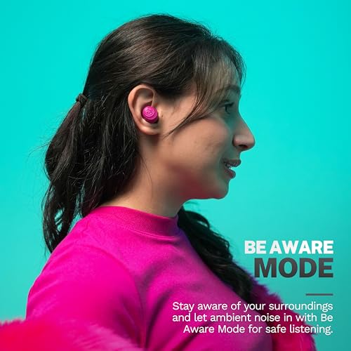 JLab Go Air Pop+ Earbuds, Dual Connect, EQ3 Sound, Dark Pink