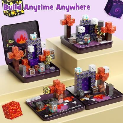 WMXDU Travel Magnetic Blocks Set: Bottle-Light Role Play for Boys 3-8