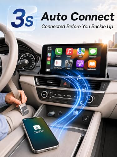 Wireless CarPlay & Android Auto Dongle for Digital Media Receivers