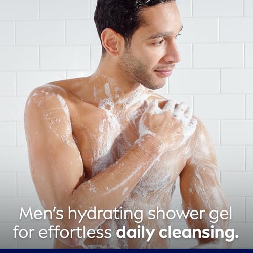 NIVEA MEN Cool Kick 3-in-1 Shower Gel, Body Face Hair, Icy Menthol, 500ml