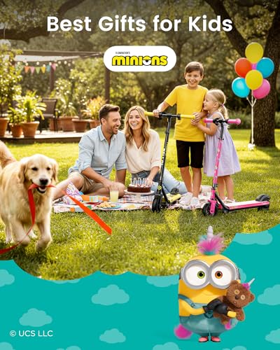 Gyroor Minions H30 Max Kids Electric Scooter 150W Deep Pink