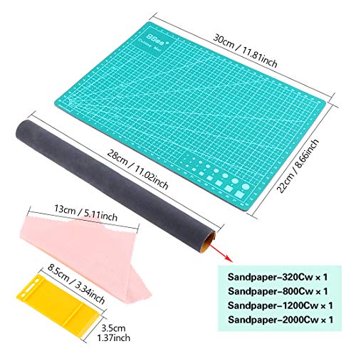Swpeet 55Pcs Compatible for Gundam Modeler Basic Tools with Duty Plastic Container, Professional kit Replacement Compatible for Gundam Model Building Beginner Hobby Model Assemble Building