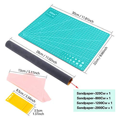 Swpeet 55Pcs Compatible for Gundam Modeler Basic Tools with Duty Plastic Container, Professional kit Replacement Compatible for Gundam Model Building Beginner Hobby Model Assemble Building