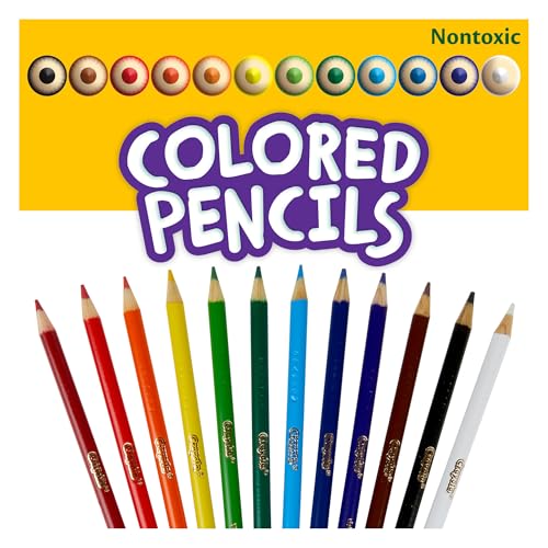 Crayola Bulk Coloured Pencils for Kids (3 packs) - 12 Assorted Colours, Art Supplies For Crafts & Colouring Books, Bulk Preschool & Kindergarten Classroom Supplies