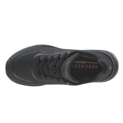 Skechers Women's Million Elevated Air Sneaker, Black, 8.5
