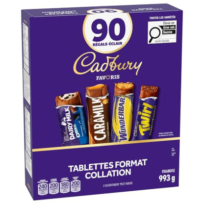 Cadbury Assorted Treat-Sized chocolatey candy 90ct
