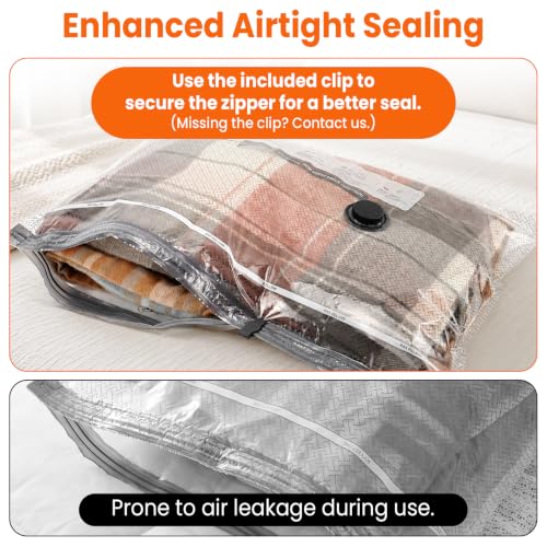 Vacuum Bags For Travel With Cordless Electric Pump, 12 Pack Storage Bags