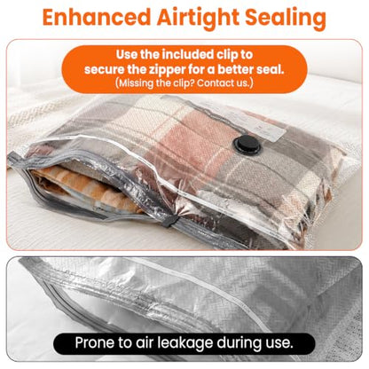 Vacuum Bags For Travel With Cordless Electric Pump, 12 Pack Storage Bags