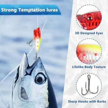 MOVINPE Fishing Advent Calendar 2026 Adult，Lures Gift with Tackle Box