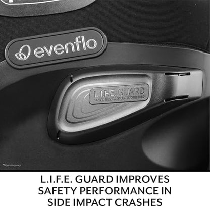 Evenflo Revolve360 Extend All-in-One Rotating Car Seat with Green & Gentle Fabric - Quartz